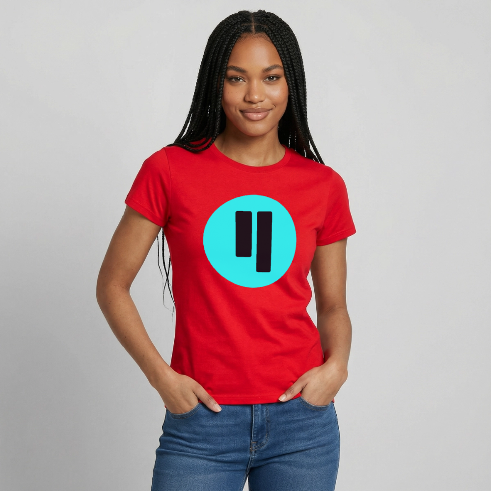 Qubic Logo (Original) - Damen T-Shirt - Rot