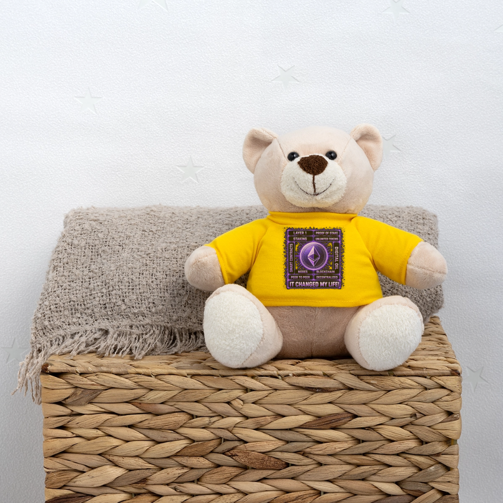 Ethereum Changed Life (Fan-Art) - Teddybär - Sonnengelb