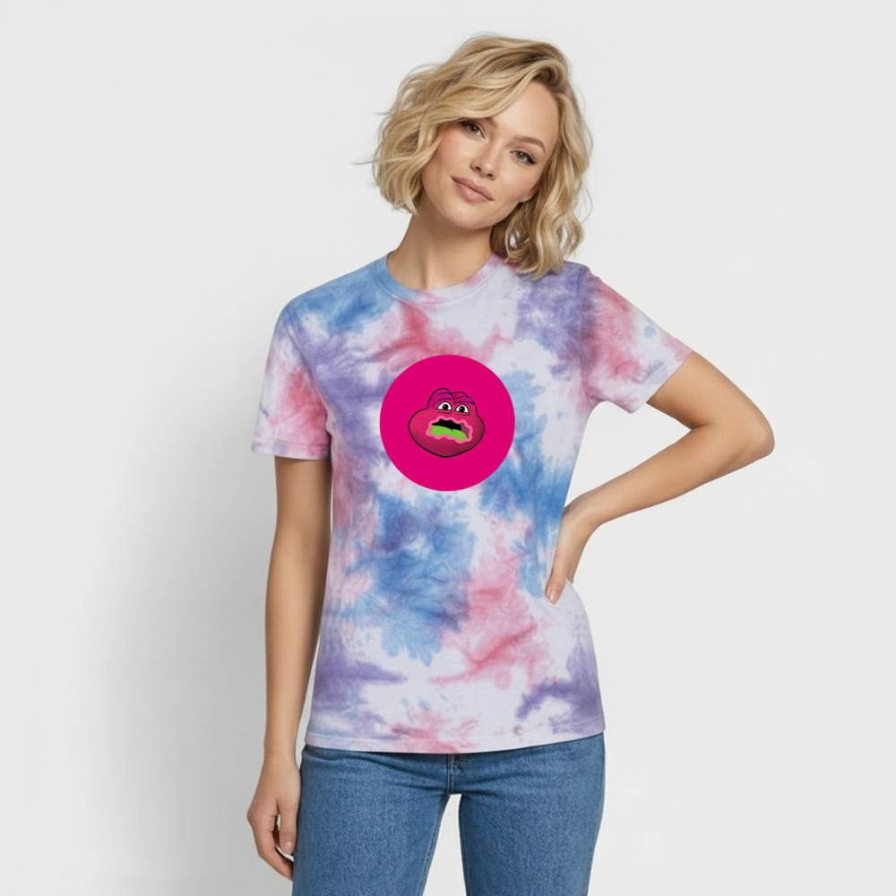 Jerry The Turtle Logo (Remix-Design) - Unisex T-Shirt Premium Tie Dye - Pink/Lila/Blau