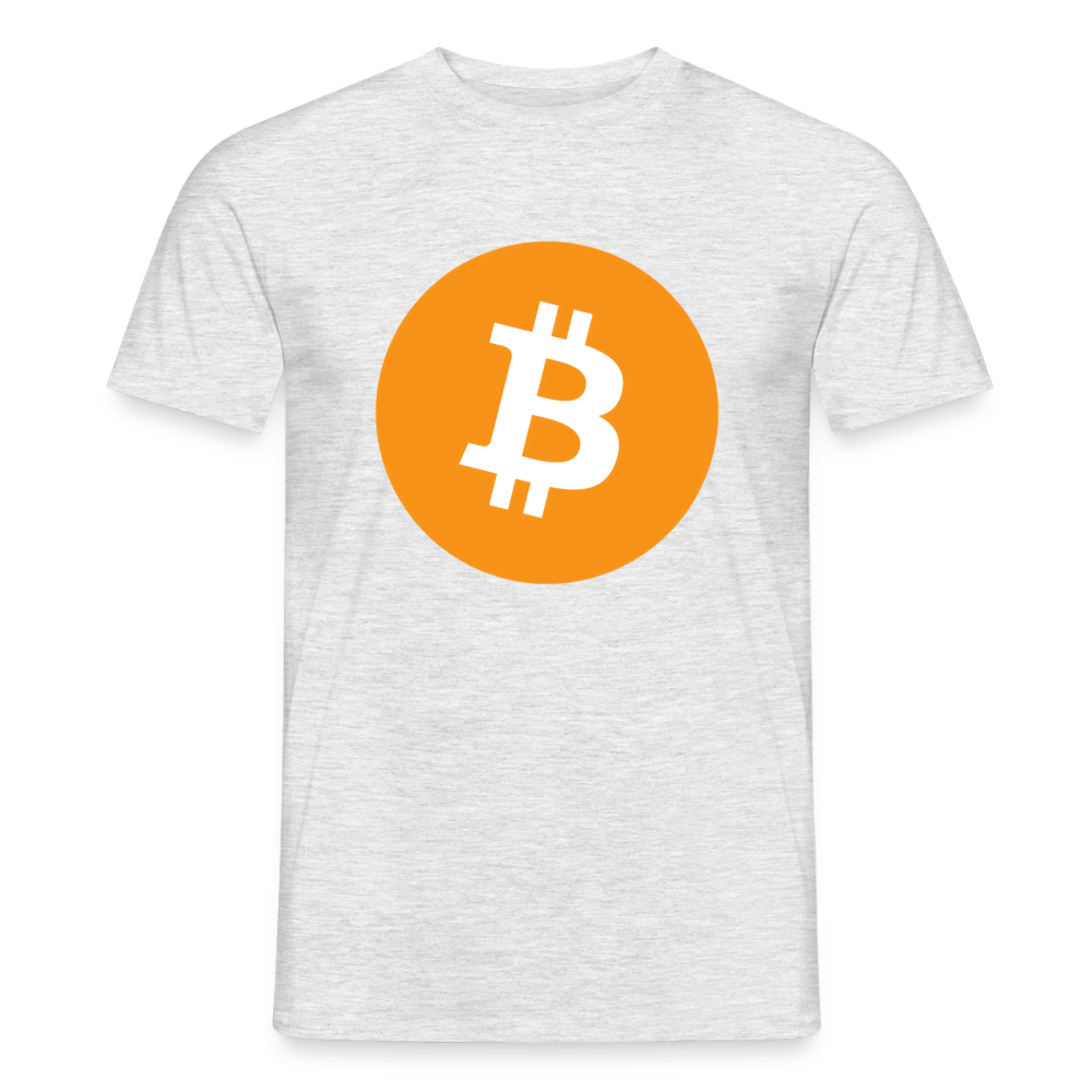 Bitcoin Logo (Original) - Herren T-Shirt - Grau meliert
