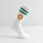 Bitcoin Logo (Original) - Tennissocken Premium - Weiß/Grün