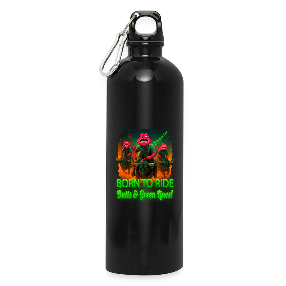 Jerry Born to Ride (Fan-Art) - Trinkflasche mit Karabiner 750 ml - Schwarz