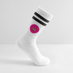 Jerry The Turtle Logo (Remix-Design) - Tennissocken Premium - Weiß/Schwarz