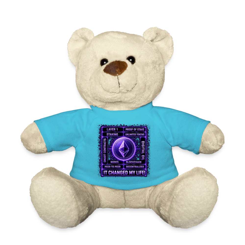 Ethereum Changed Life (Fan-Art) - Teddybär - Atollblau