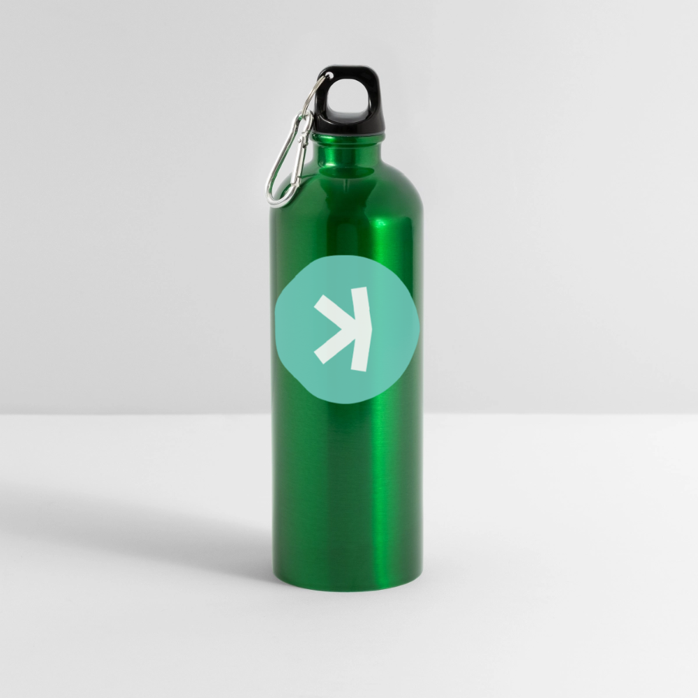 Kaspa Logo hell (Original) - Trinkflasche mit Karabiner 750 ml - Kelly Green