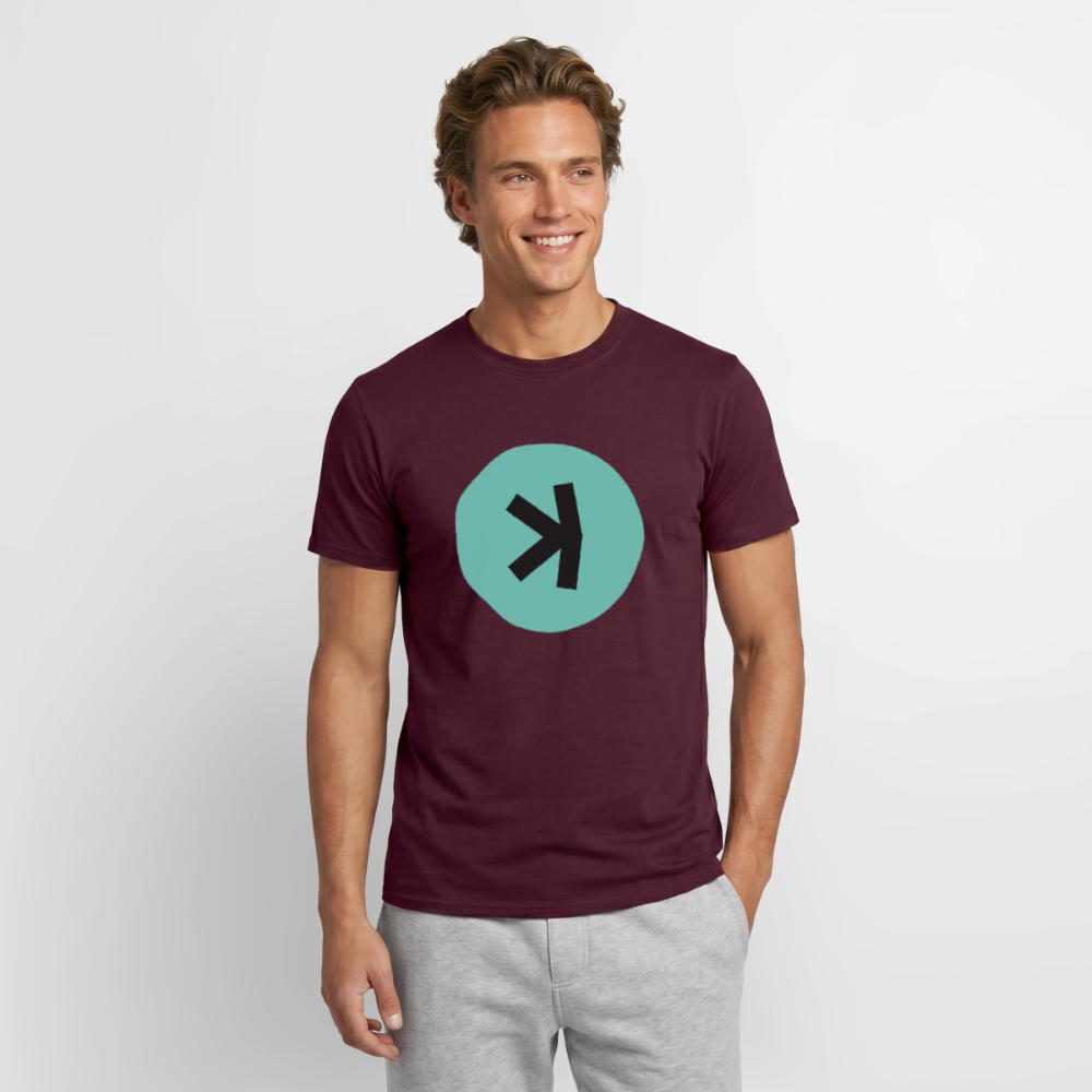 Kaspa Logo dunkel (Original) - Herren T-Shirt - Ziegelrot