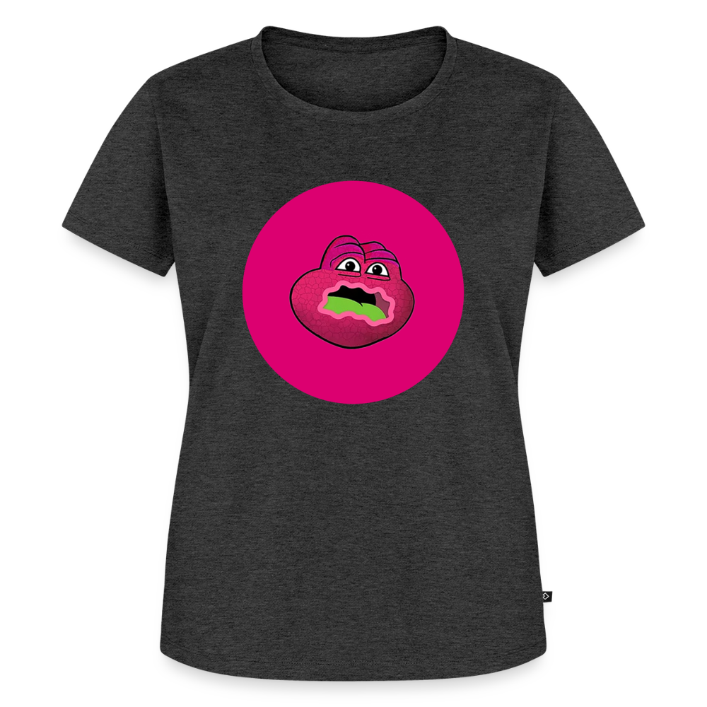 Jerry The Turtle Logo (Remix-Design) - Damen T-Shirt Premium - Anthrazit meliert