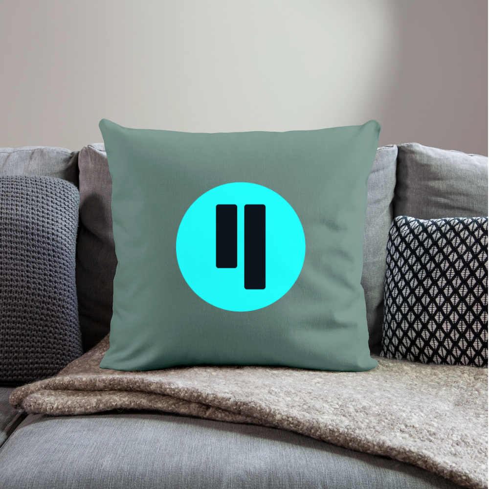 Qubic Logo (Original) - Polster 44 x 44 cm - Tanngrün
