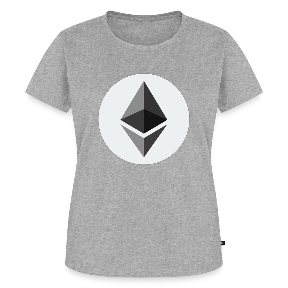 Ethereum Logo (Original) - Damen T-Shirt Premium - Grau meliert