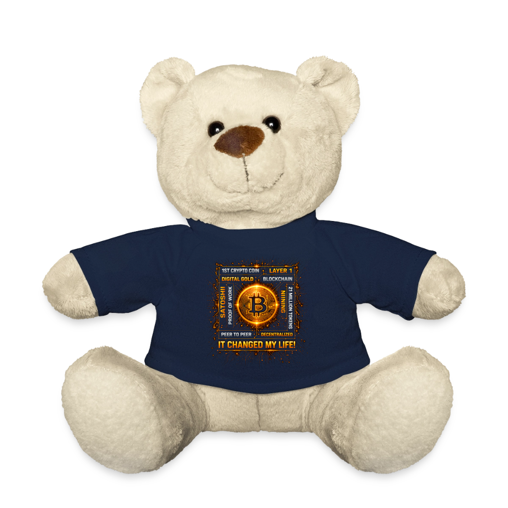 Bitcoin Changed Life (Fan-Art) - Teddybär - French Navy