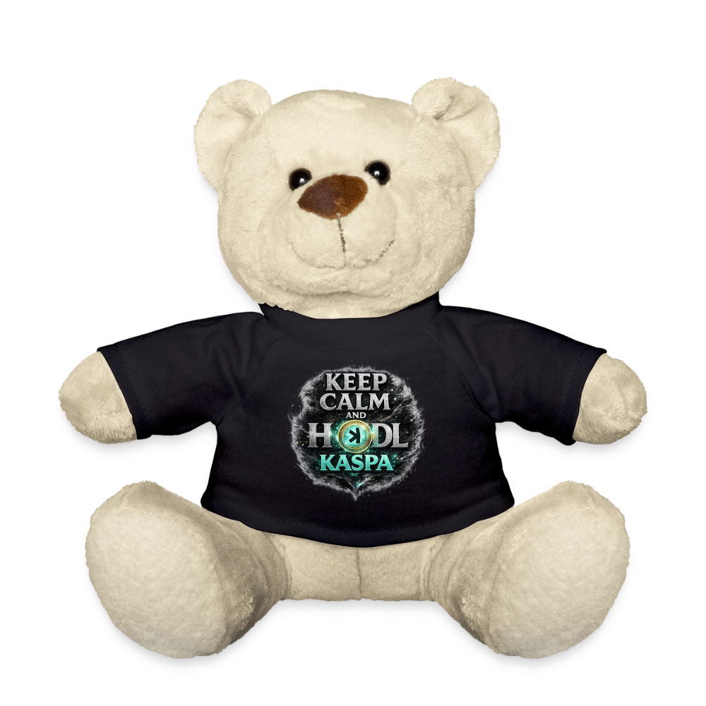 Keep Calm and Hodl Kaspa (Fan-Art) - Teddybär - Schwarz