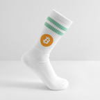 Bitcoin Logo (Original) - Tennissocken Premium - Weiß/Mint