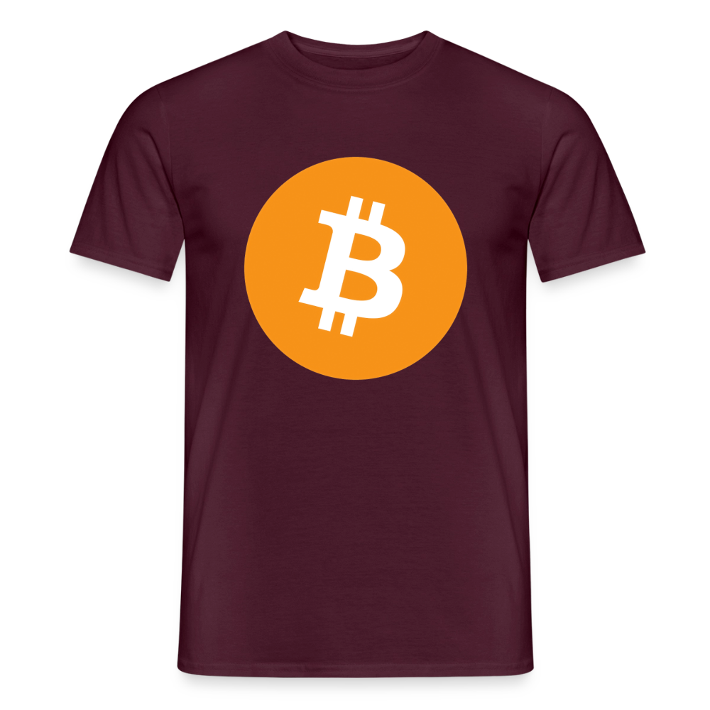 Bitcoin Logo (Original) - Herren T-Shirt - Ziegelrot