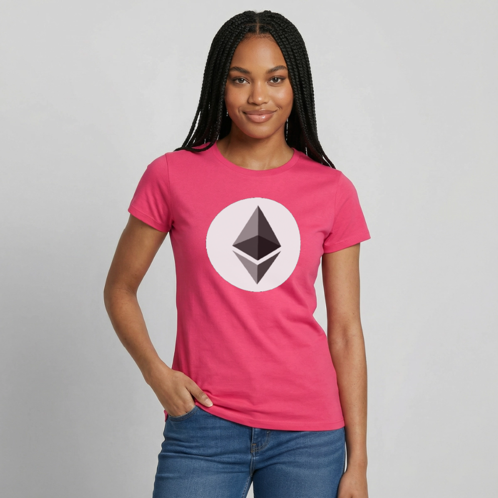Ethereum Logo (Original) - Damen T-Shirt - Azalea