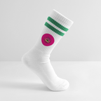 Jerry The Turtle Logo (Remix-Design) - Tennissocken Premium - Weiß/Grün