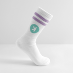 Kaspa Logo hell (Original) - Tennissocken Premium - Weiß/Flieder 