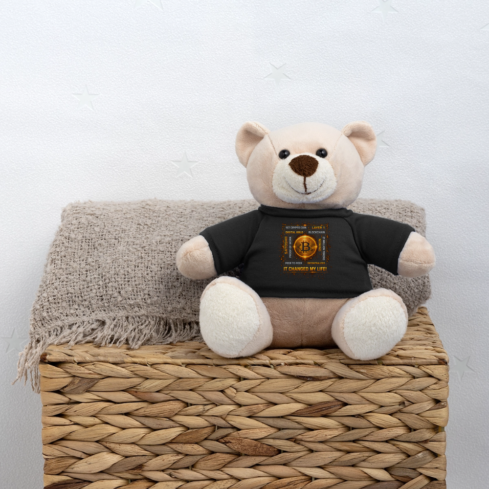 Bitcoin Changed Life (Fan-Art) - Teddybär - Schwarz