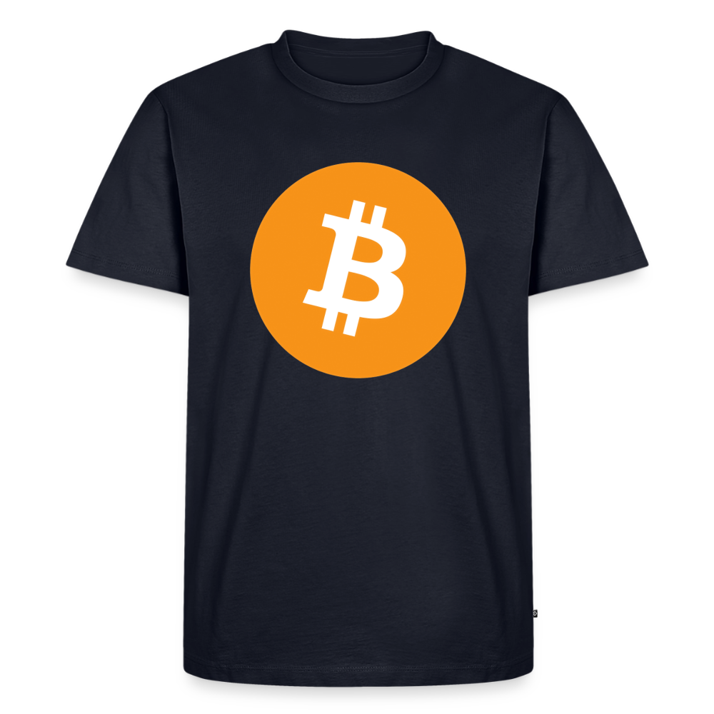 Bitcoin Logo (Original) - Herren T-Shirt Premium - Navy