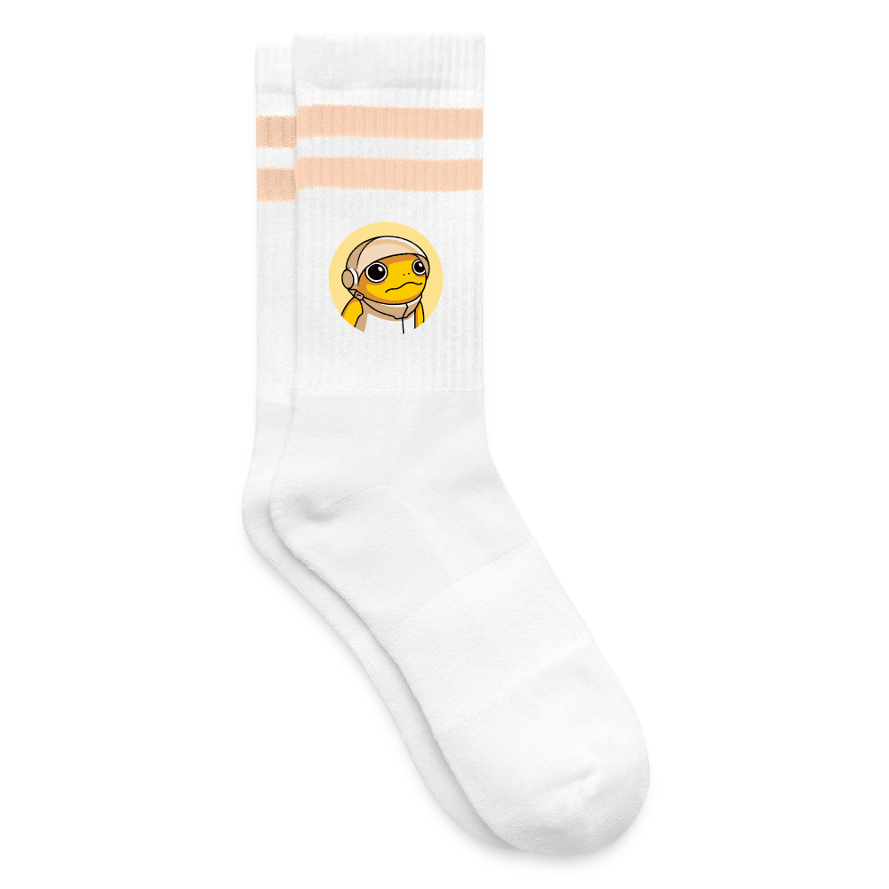 Turbo Logo (Original) - Tennissocken Premium - Weiß/Pfirsich