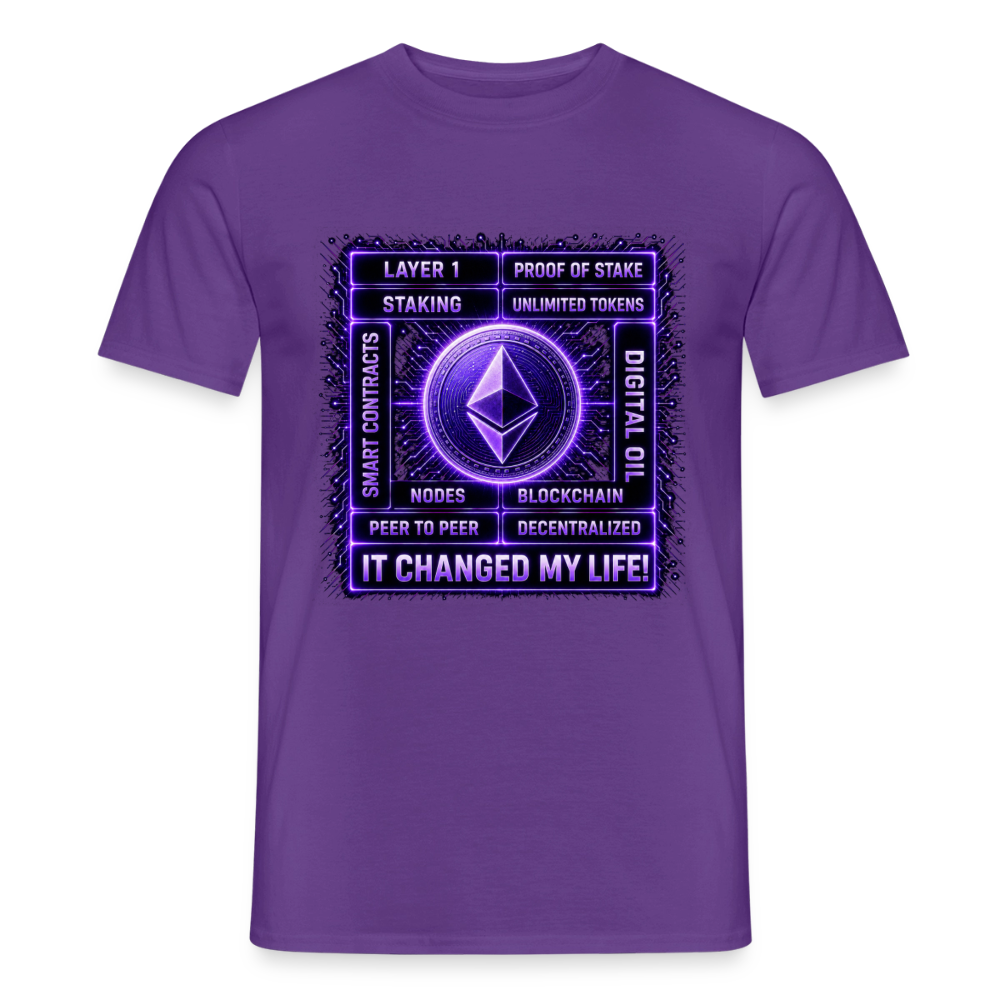 Ethereum Changed Life (Fan-Art) - Herren T-Shirt - Lila