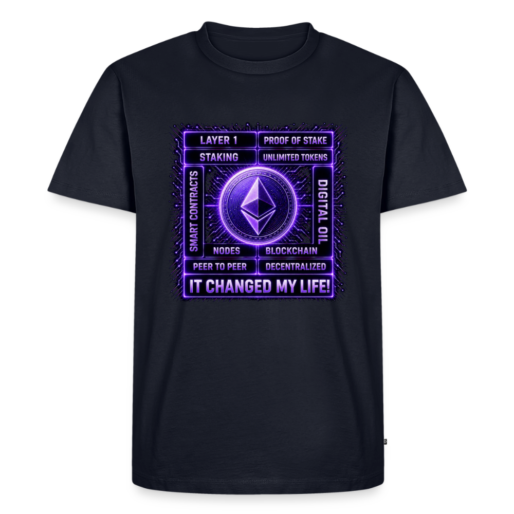 Ethereum Changed Life (Fan-Art) - Herren T-Shirt Premium - Navy