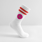 Jerry The Turtle Logo (Remix-Design) - Tennissocken Premium - Weiß/Rot