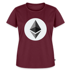 Ethereum Logo (Original) - Damen T-Shirt Premium - Burgunderrot