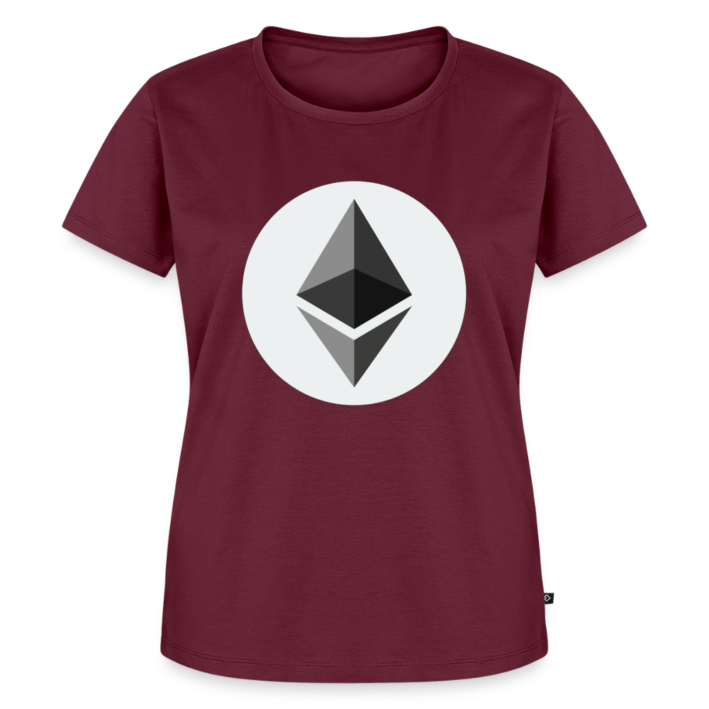 Ethereum Logo (Original) - Damen T-Shirt Premium - Burgunderrot