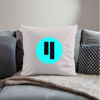 Qubic Logo (Original) - Polster 44 x 44 cm - helles Taupe