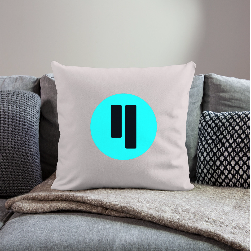 Qubic Logo (Original) - Polster 44 x 44 cm - helles Taupe