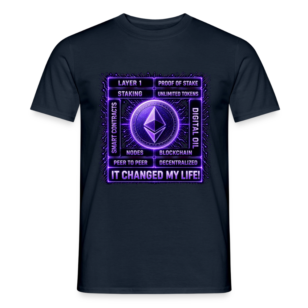 Ethereum Changed Life (Fan-Art) - Herren T-Shirt - Navy