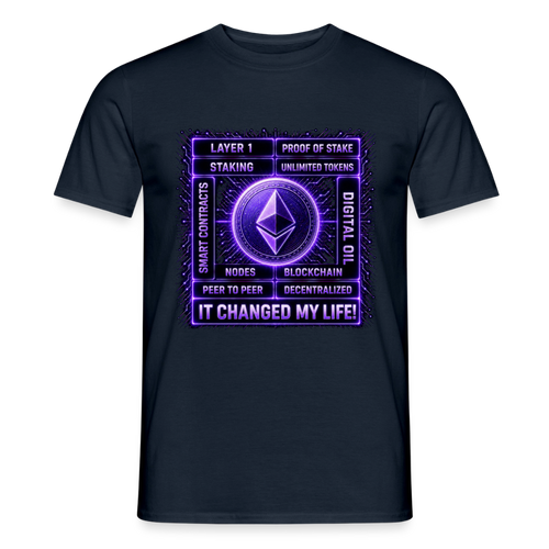 Ethereum Changed Life (Fan-Art) - Herren T-Shirt - Navy
