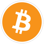 Bitcoin Logo (Original) - Sticker 10 x 10 cm - Mattweiß