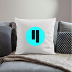 Qubic Logo (Original) - Polster 44 x 44 cm - Naturweiß 