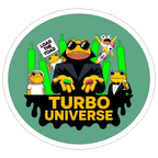 Turbo Universe (Fan-Art) - Sticker 10 x 10 cm - Mattweiß