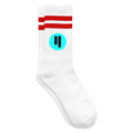 Qubic Logo (Original) - Tennissocken Premium - Weiß/Rot