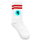 Qubic Logo (Original) - Tennissocken Premium - Weiß/Rot