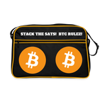 Bitcoin Rulez (Original) - Retro Tasche - Schwarz/Gold