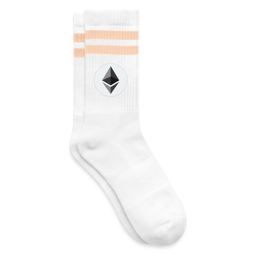 Ethereum Logo (Original) - Tennissocken - Weiß/Pfirsich