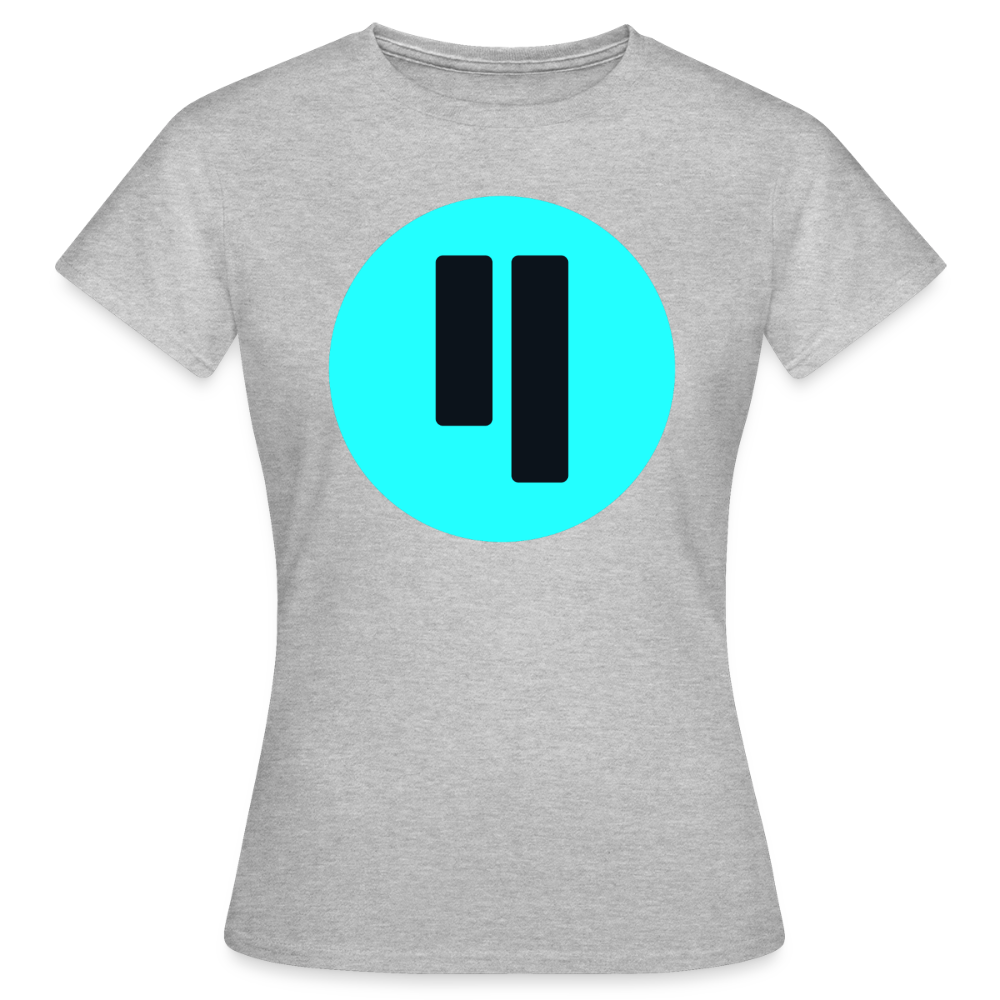 Qubic Logo (Original) - Damen T-Shirt - Grau meliert