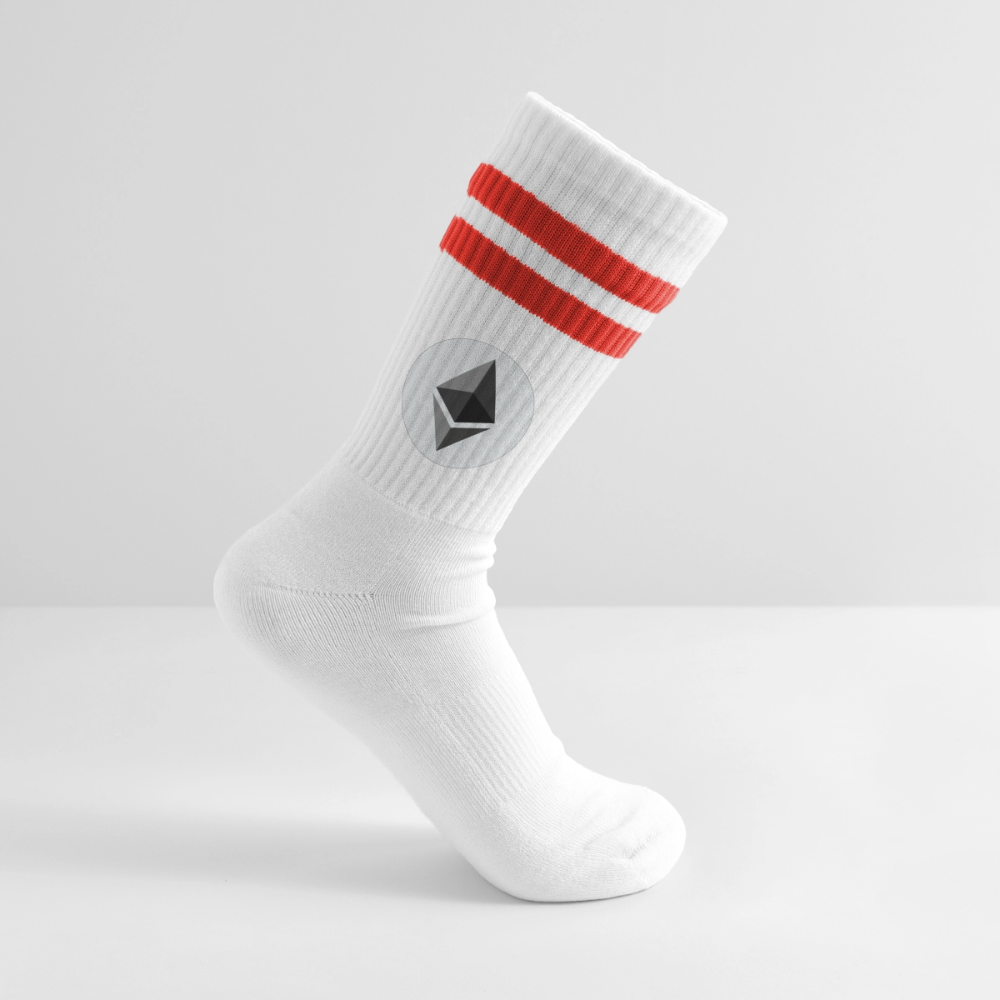 Ethereum Logo (Original) - Tennissocken - Weiß/Rot