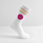 Jerry The Turtle Logo (Remix-Design) - Tennissocken Premium - Weiß/Pfirsich