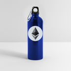 Ethereum Logo (Original) - Trinkflasche mit Karabiner 750 ml - Königsblau