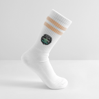 Keep Calm and Hodl Kaspa (Fan-Art) - Tennissocken Premium - Weiß/Pfirsich
