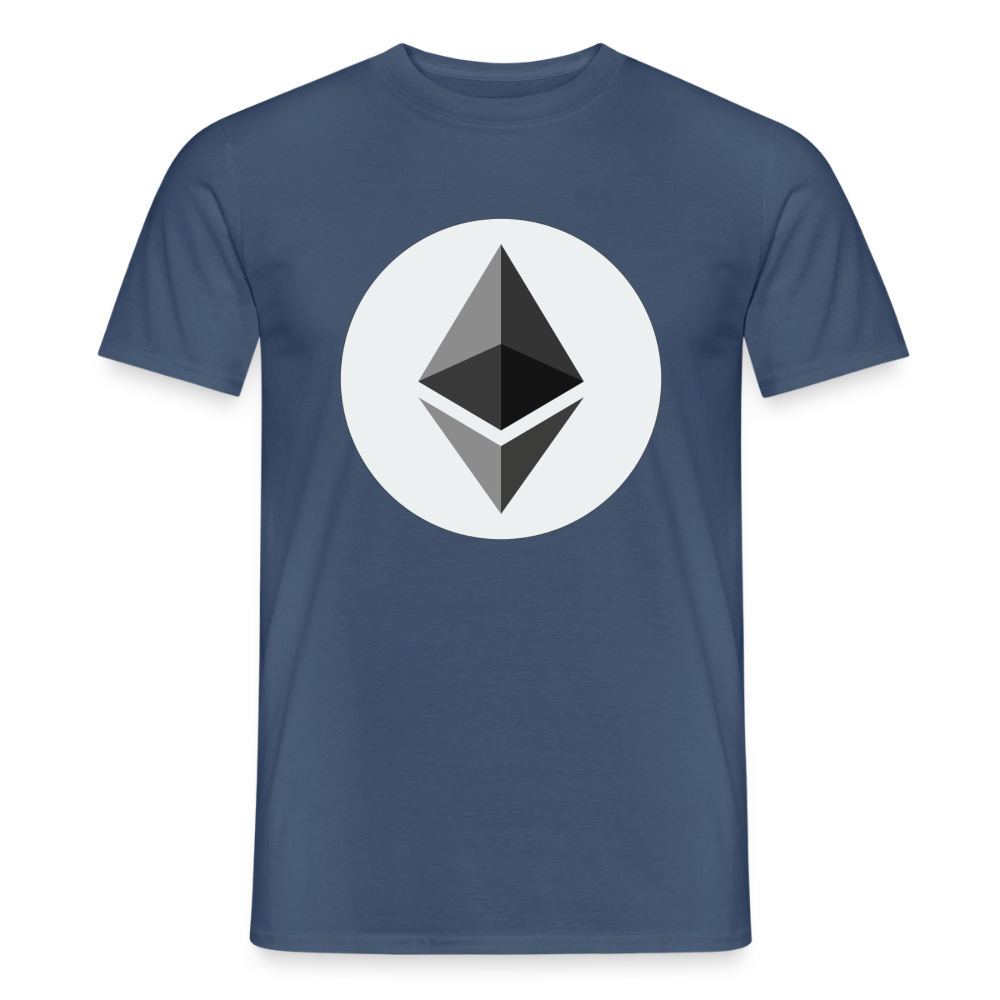 Ethereum Logo (Original) - Herren T-Shirt - Dunkles Denimblau