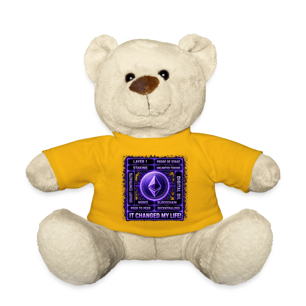 Ethereum Changed Life (Fan-Art) - Teddybär - Sonnengelb