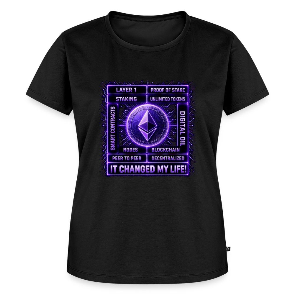 Ethereum Changed Life (Fan-Art) - Damen T-Shirt Premium - Schwarz
