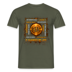 Bitcoin Changed Life (Fan-Art) - Herren T-Shirt - Militärgrün