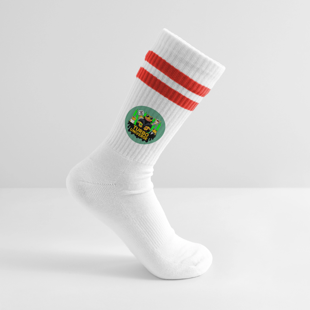 Turbo Universe (Fan-Art) - Tennissocken Premium - Weiß/Rot