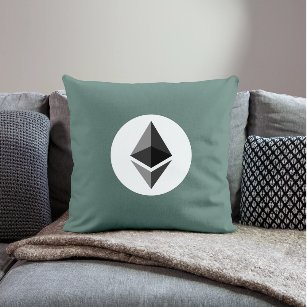 Ethereum Logo (Original) - Polster 44 x 44 cm - Tanngrün